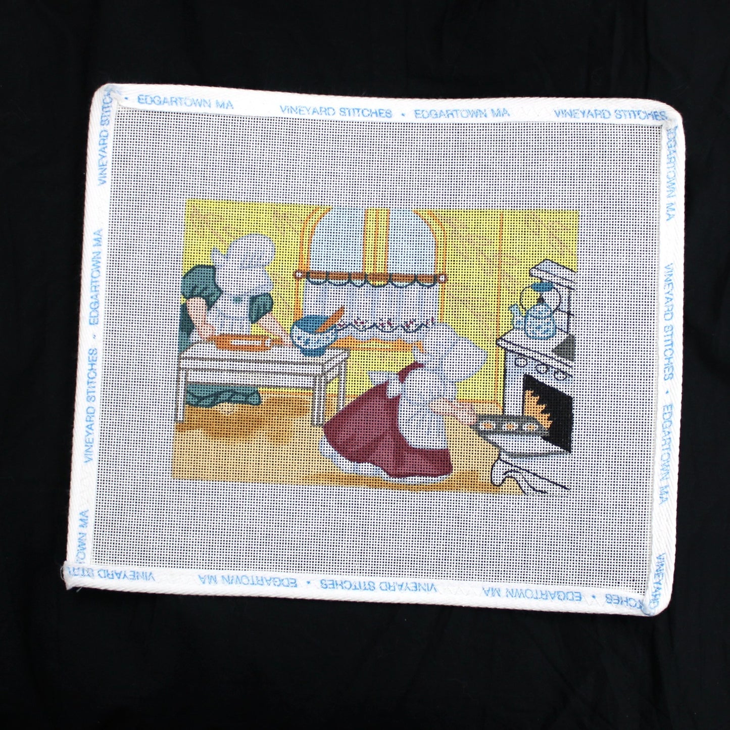 NEEDLEPOINT CANVAS:  AMISH BAKING DAY   BM1