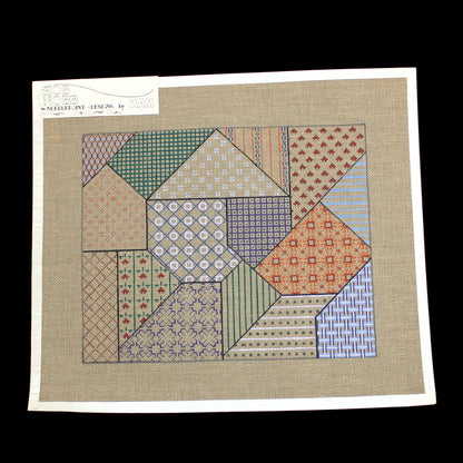 HOB NOBB NEEDLEPOINT CANVAS:  PATCHWORK MAKE A PILLOW!    BM1
