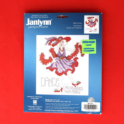 JANLYNN CROSS STITCH KIT: RED HAT DANCE LIKE NOBODY'S WATCHING!    BM0