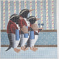 KULIE DESIGNS NEEDLEPOINT CANVAS:  DAPPER BUTLER PENGUIN CREW    BM0