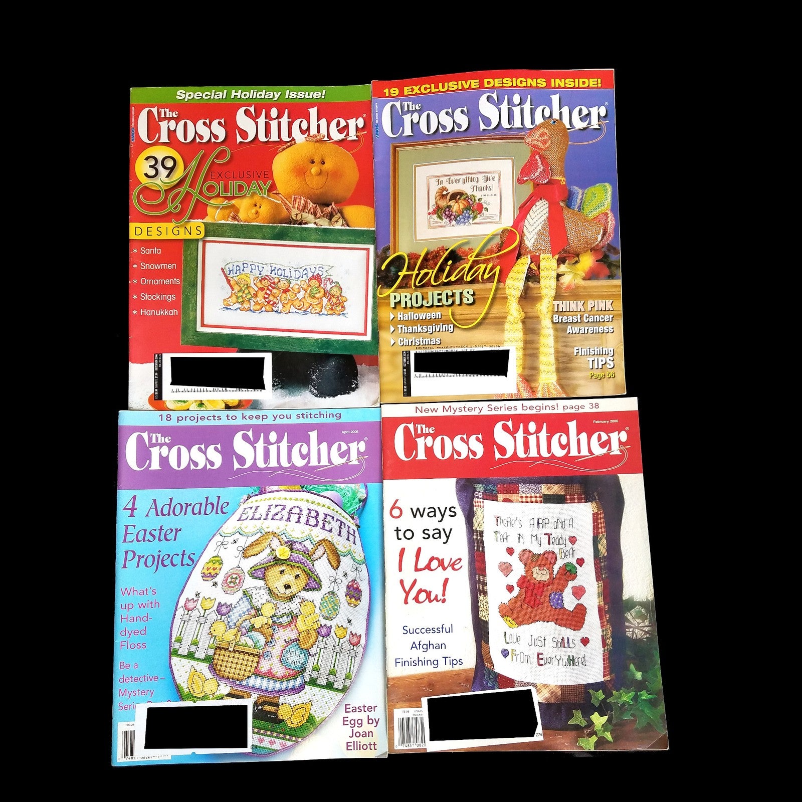 5 CROSS STITCHER MAGAZINE LOT:  HOLIDAY, SEASONAL, SAMPLER   BM1