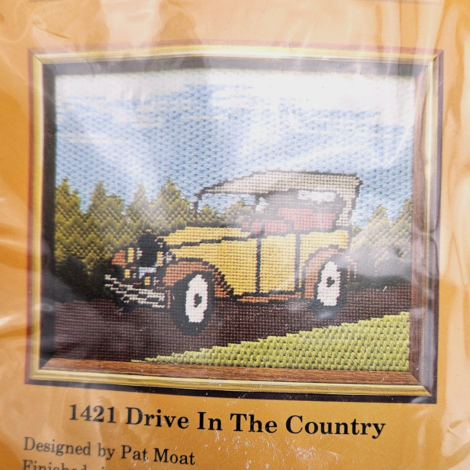 THE CREATIVE CIRCLE NEEDLEPOINT KIT: 1421 DRIVE IN THE COUNTRY   LF0