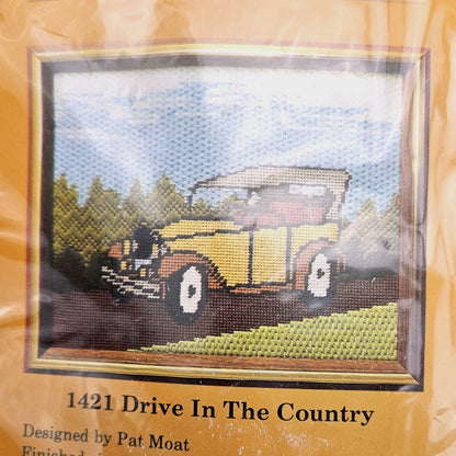THE CREATIVE CIRCLE NEEDLEPOINT KIT: 1421 DRIVE IN THE COUNTRY   LF0