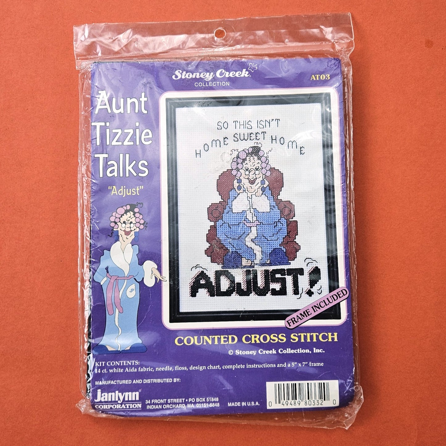 STONEY CREEK CROSS STITCH KIT:  AUNT TIZZIE TALKS "ADJUST"   BM0