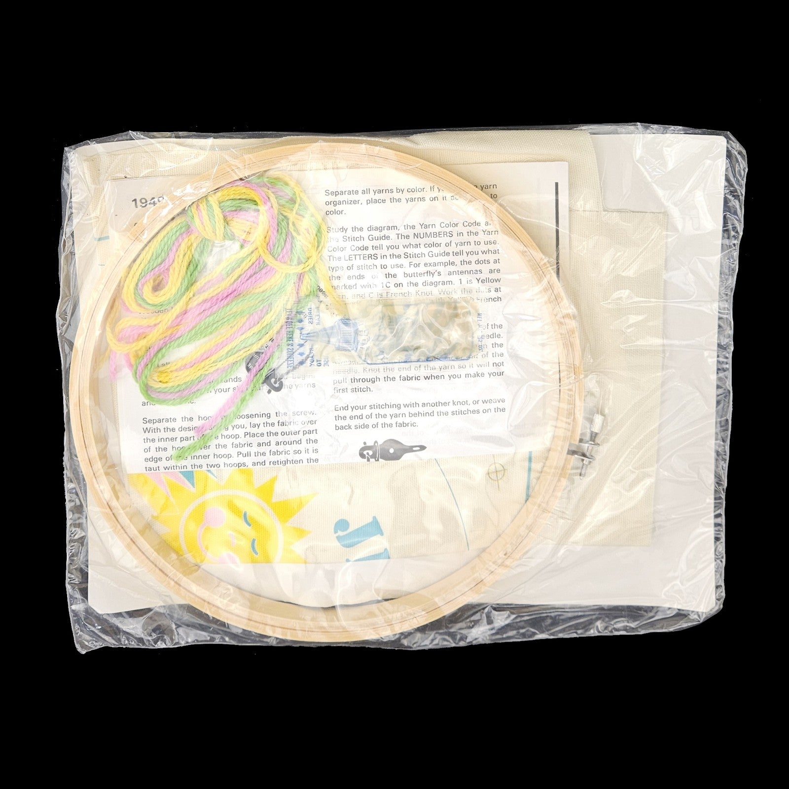 THE CREATIVE CIRCLE STAMPED EMBROIDERY HOOP CRAFT KIT:  1949 JESUS LOVES ME   LF2