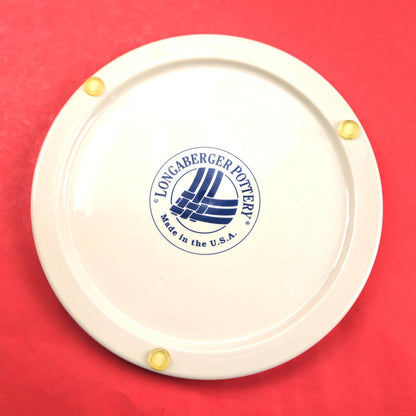 RETIRED LONGABERGER POTTERY:  TRIVET WOVEN TRADITIONS BLUE1