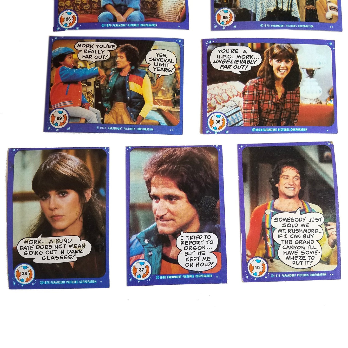 (10) 1978 MORK AND MINDY TRADING CARDS: ROBIN WILLIAMS  LF1
