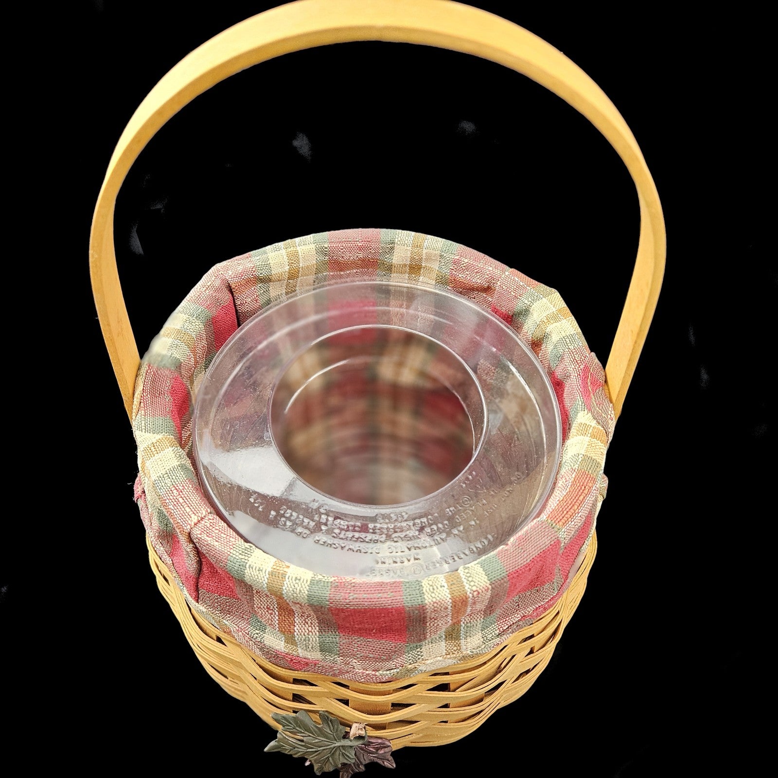 2000 LONGABERGER CELEBRATIONS PUMPKIN BASKET:  LINER, PROTECTOR, TIE ON2