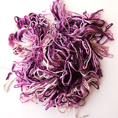 20 SKEINS BULK WHOLESALE CHINESE STRANDABLE SILK FLOSS THREAD:  RASPBERRY  BM1