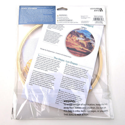 LEISURE ARTS CROSS STITCH KIT: SUNSET COLORED SKY BY AKSINYA ZEPHYRMOON    SL2