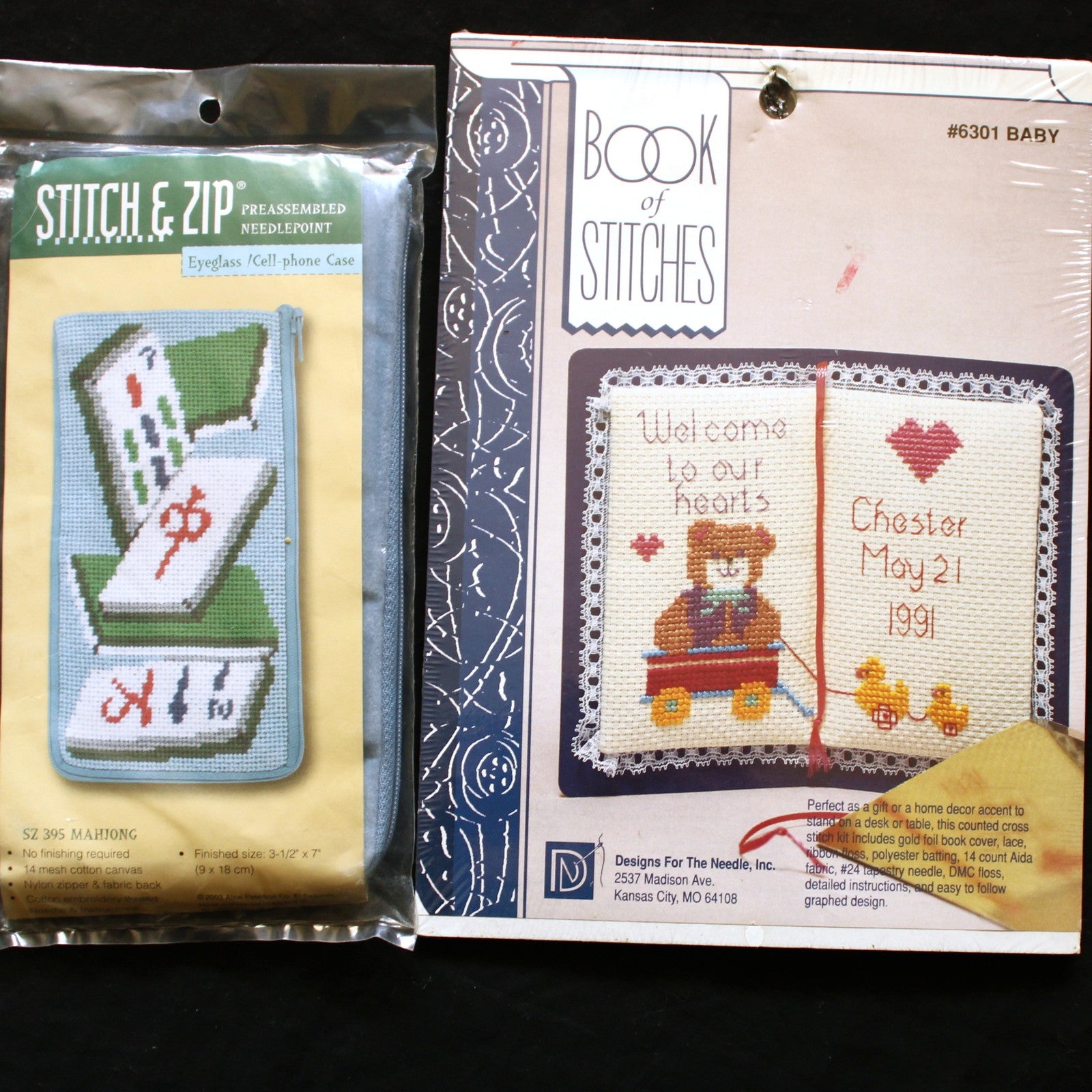 9 CROSS STITCH & 1 NP, EMBROIDERY KIT LOT:  CHRISTMAS, CELL PHONE CASE, BABY  BM1