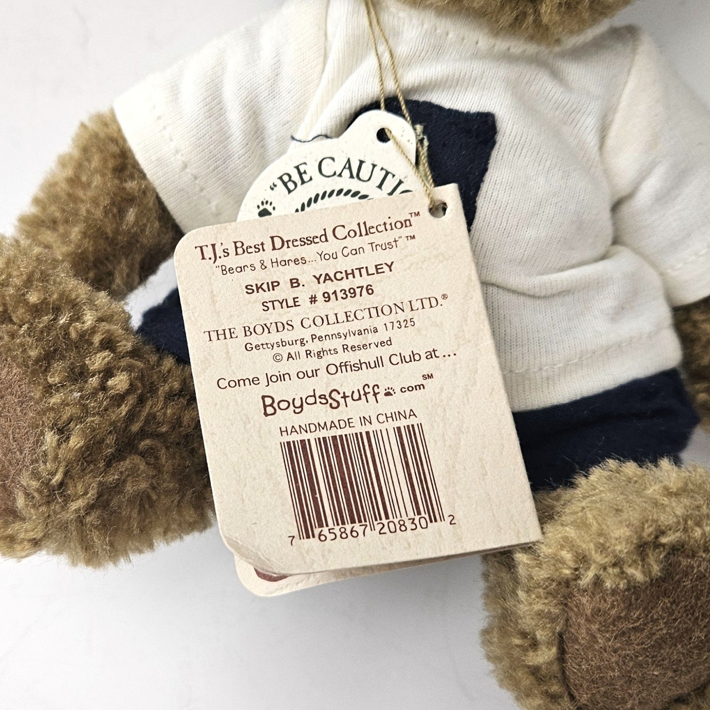2002 PLUSH BOYDS RETIRED BEAR:  SKIP B. YACHTLEY BEST DRESSED 913976  LF2