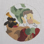DECORATIONS NEEDLEPOINT CANVAS LOT: ORNAMENT CHRISTMAS ELF  GG0