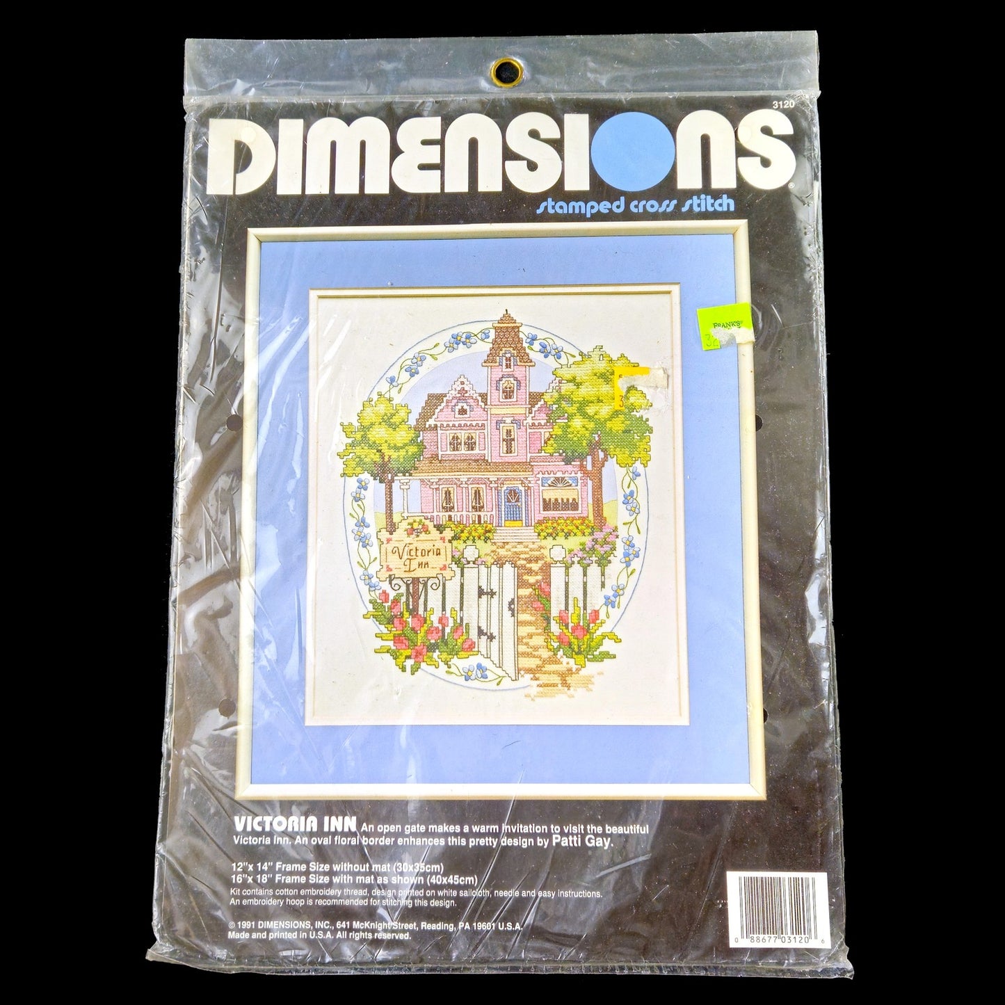 1991 DIMENSIONS STAMPED CROSS STITCH KIT OOAK  OOP:  VICTORIAN INN   BM0