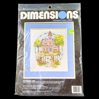 1991 DIMENSIONS STAMPED CROSS STITCH KIT OOAK  OOP:  VICTORIAN INN   BM0