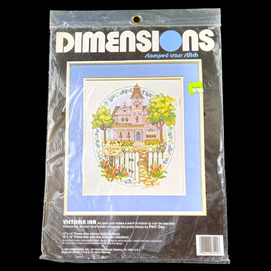 1991 DIMENSIONS STAMPED CROSS STITCH KIT OOAK  OOP:  VICTORIAN INN   BM0