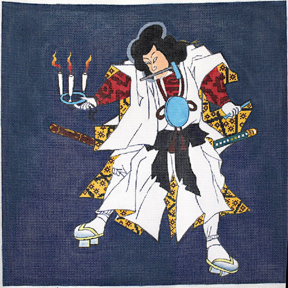 LARGE HP DESIGNS NEEDLEPOINT CANVAS:  ASIAN THEME JAPANESE SAMURAI   BM0
