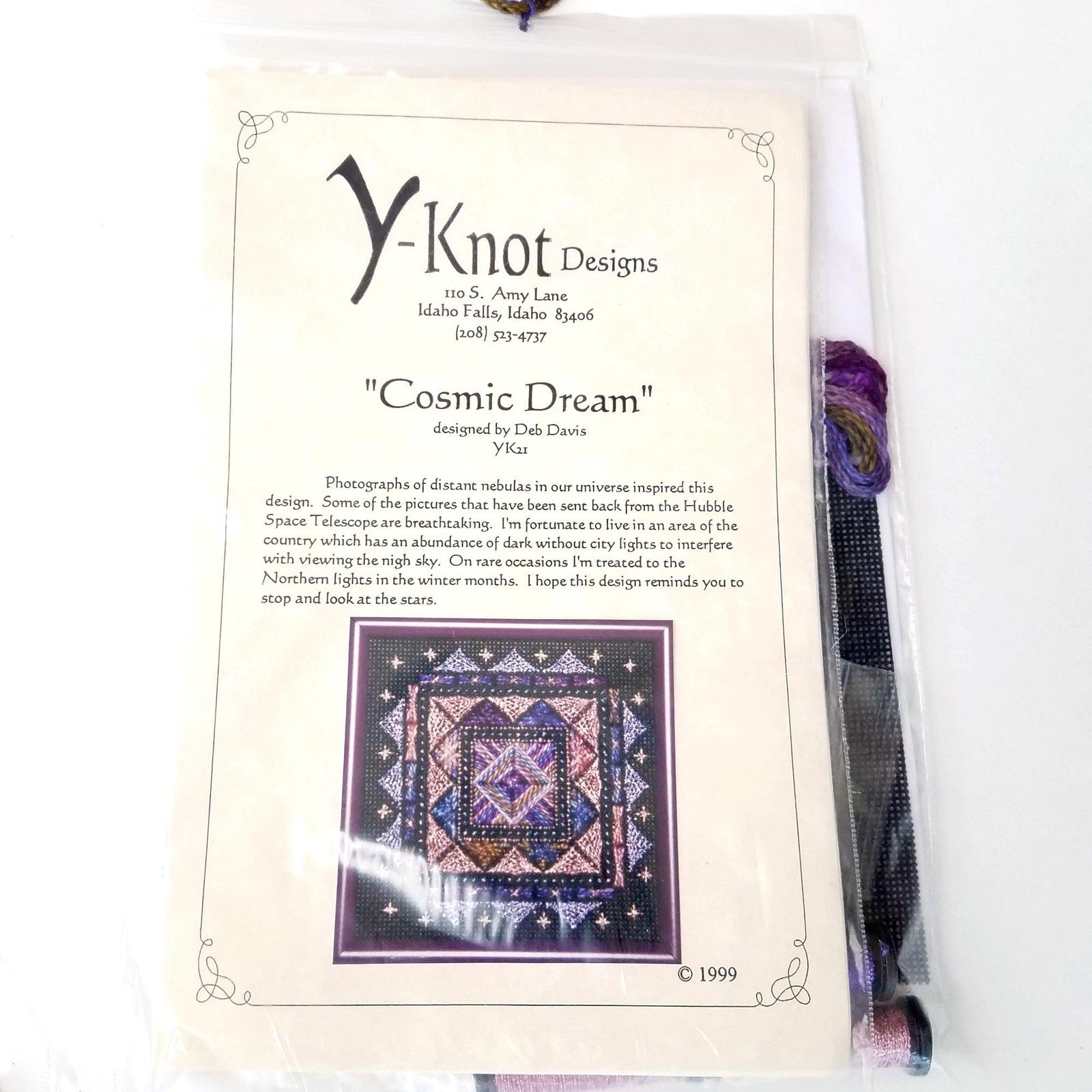 2 NEEDLECRAFT KITS:  CROSS STITCH CUSHION, NEEDLEPOINT COSMIC DREAM   FH1