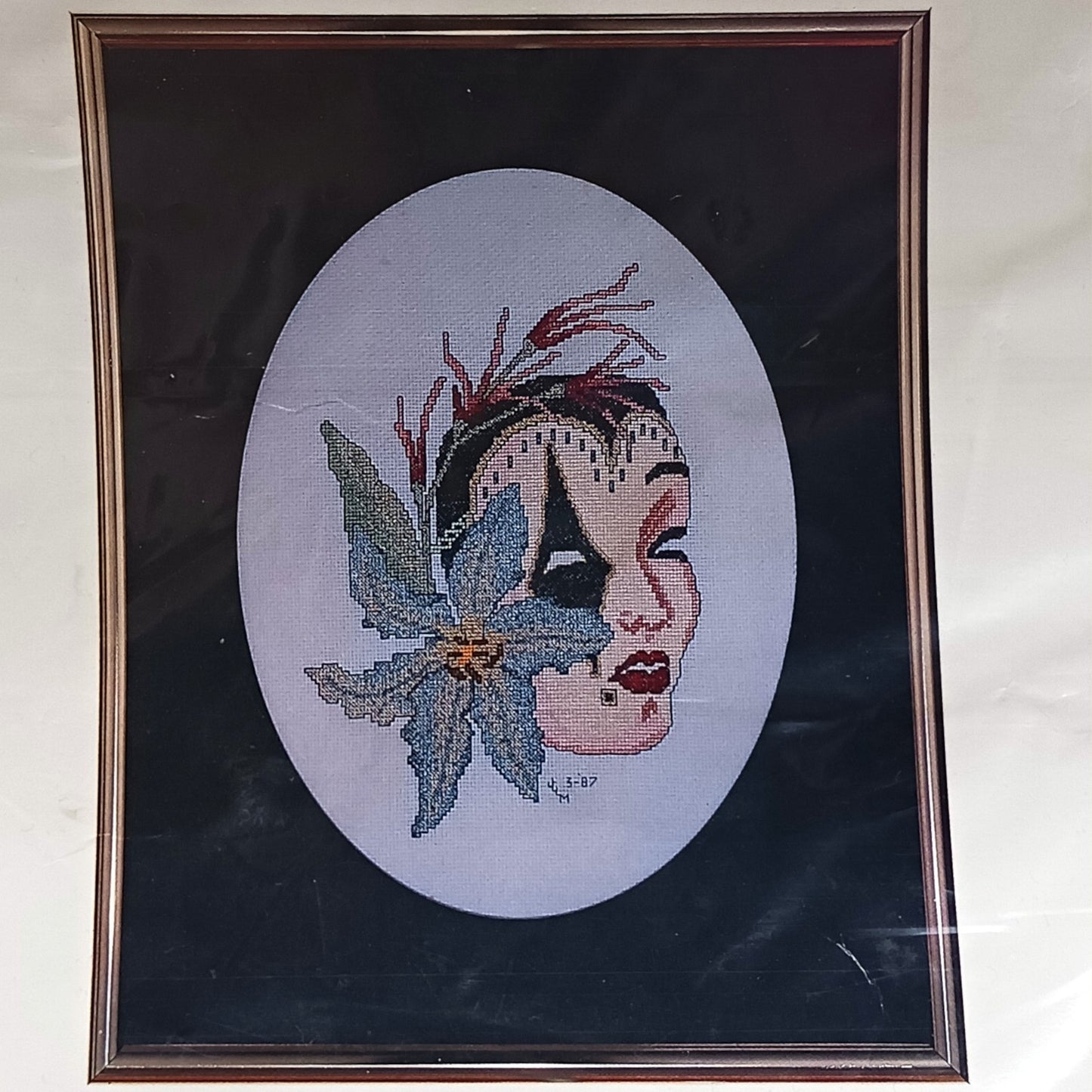 JEANNE CHRISTINE CROSS STITCH CHART & THREADS:  FANTASY (HARLEQUIN) MASK      BM0