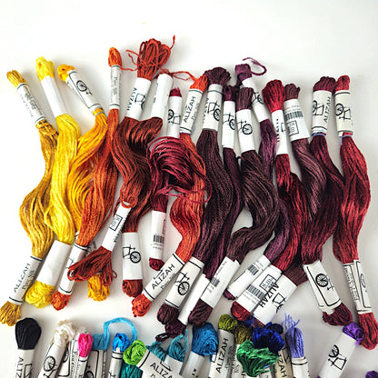 35 SKEINS RAYON SILK THREADS:  ALIZAH    BM1