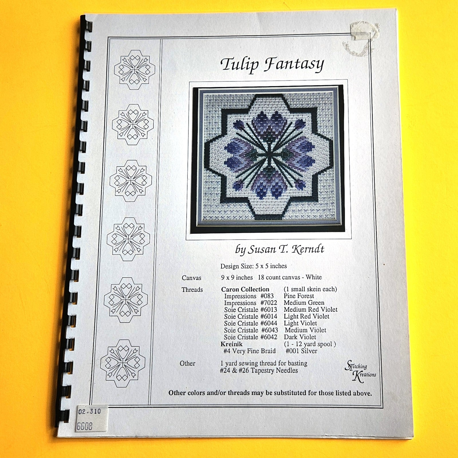 3 NEEDLEPOINT STITCH GUIDES:  TULIPS SPRING THEME  BM2
