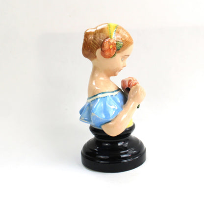 VINTAGE HOLLAND MOLD FIGURINE:  WOMAN WITH FLOWER      FM3