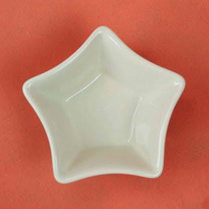 LONGABERGER POTTERY:  WOVEN TRADITIONS IVORY SMALL STAR DISH1