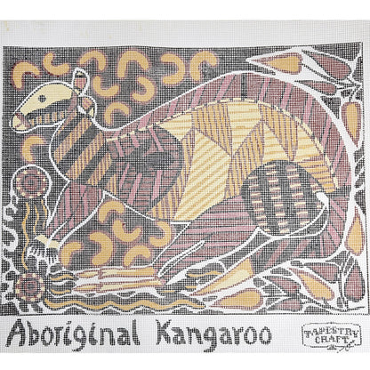 NEEDLEPOINT CANVAS: ABORIGINAL KANGAROO      BM0