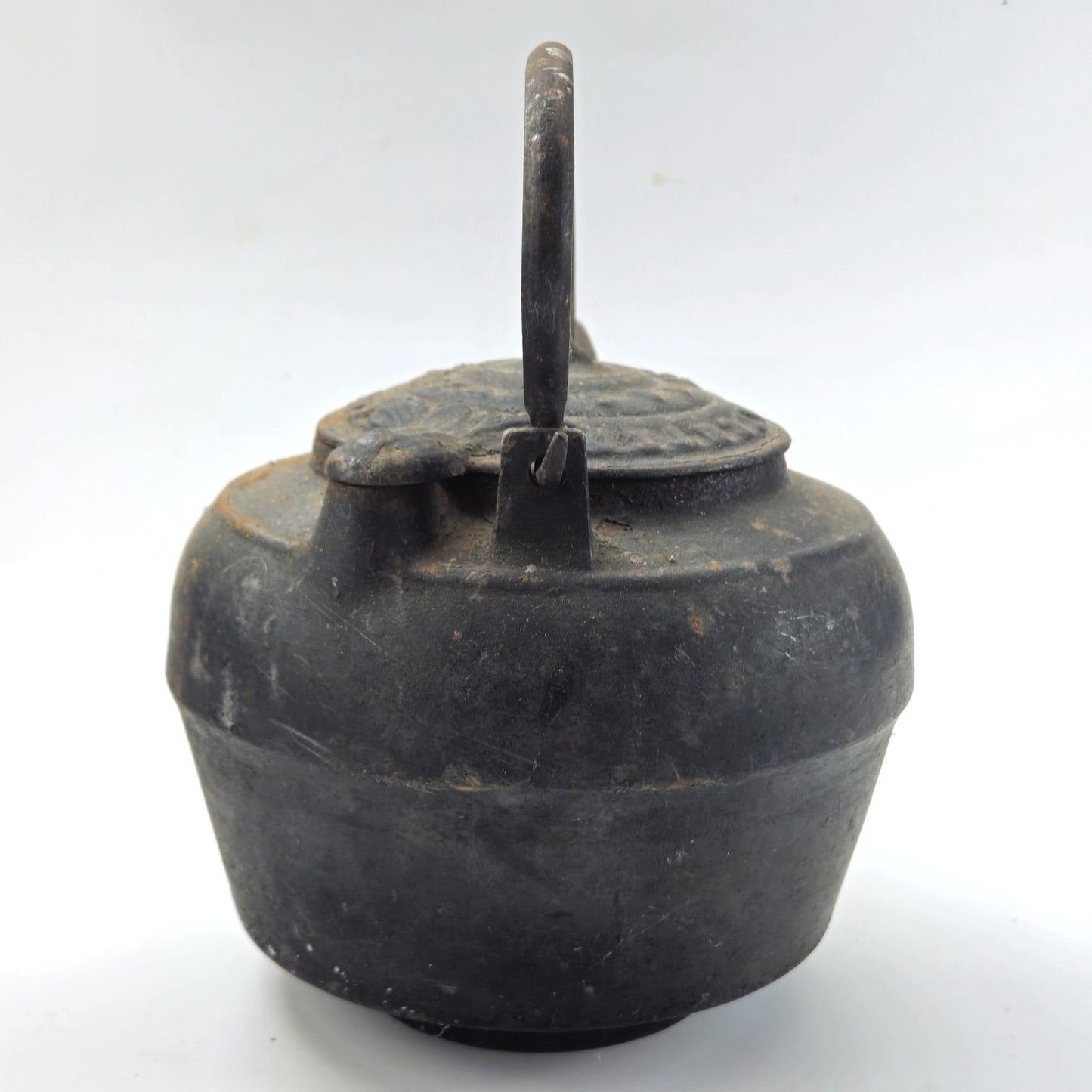 VINTAGE CAST IRON TEAPOT TEA KETTLE MARKED PATENTED JULY 8, 18621