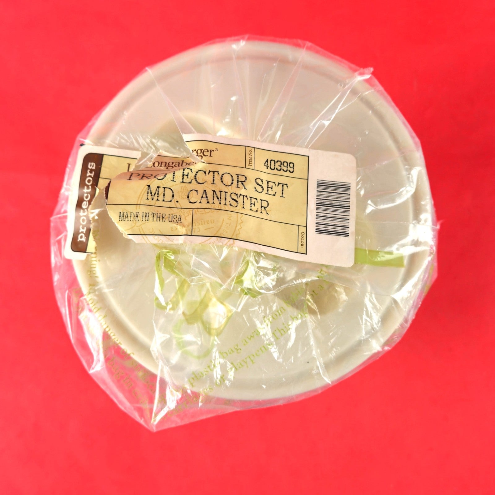 LONGABERGER MEDIUM CANISTER PROTECTOR SET  #40399   NEW   JG1