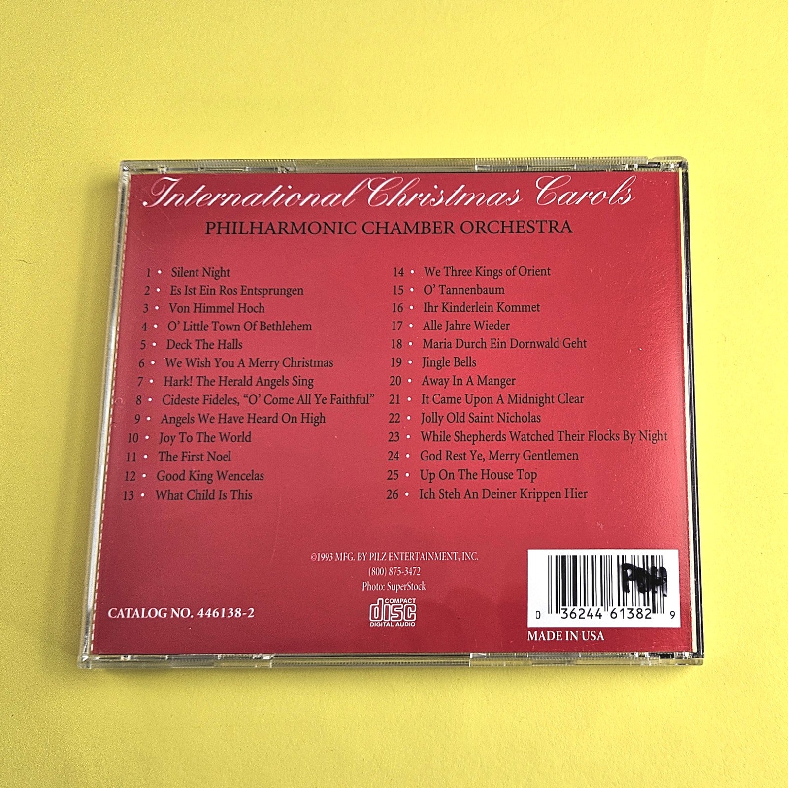 PHILHARMONIC CHAMBER ORCHESTRA INTL CHRISTMAS CAROLS  CD STOCKING STUFFER    LF1
