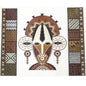 JP DESIGNS HAND PAINTED NEEDLEPOINT CANVAS:  AFRICAN TRIBAL MASK   BM0