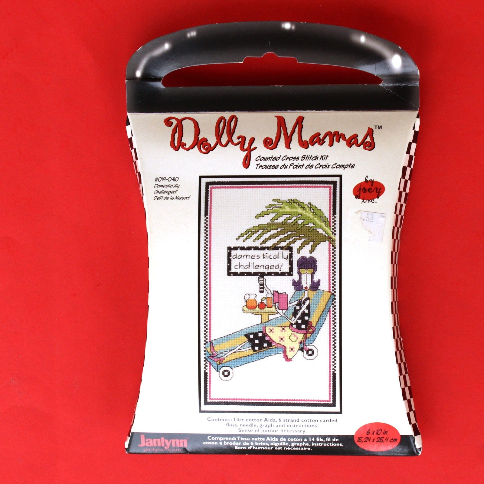 JANLYNN COUNTED CROSS STITCH KIT:  DOLLY MAMAS DOMESTICALLY CHALLENGED   BM0