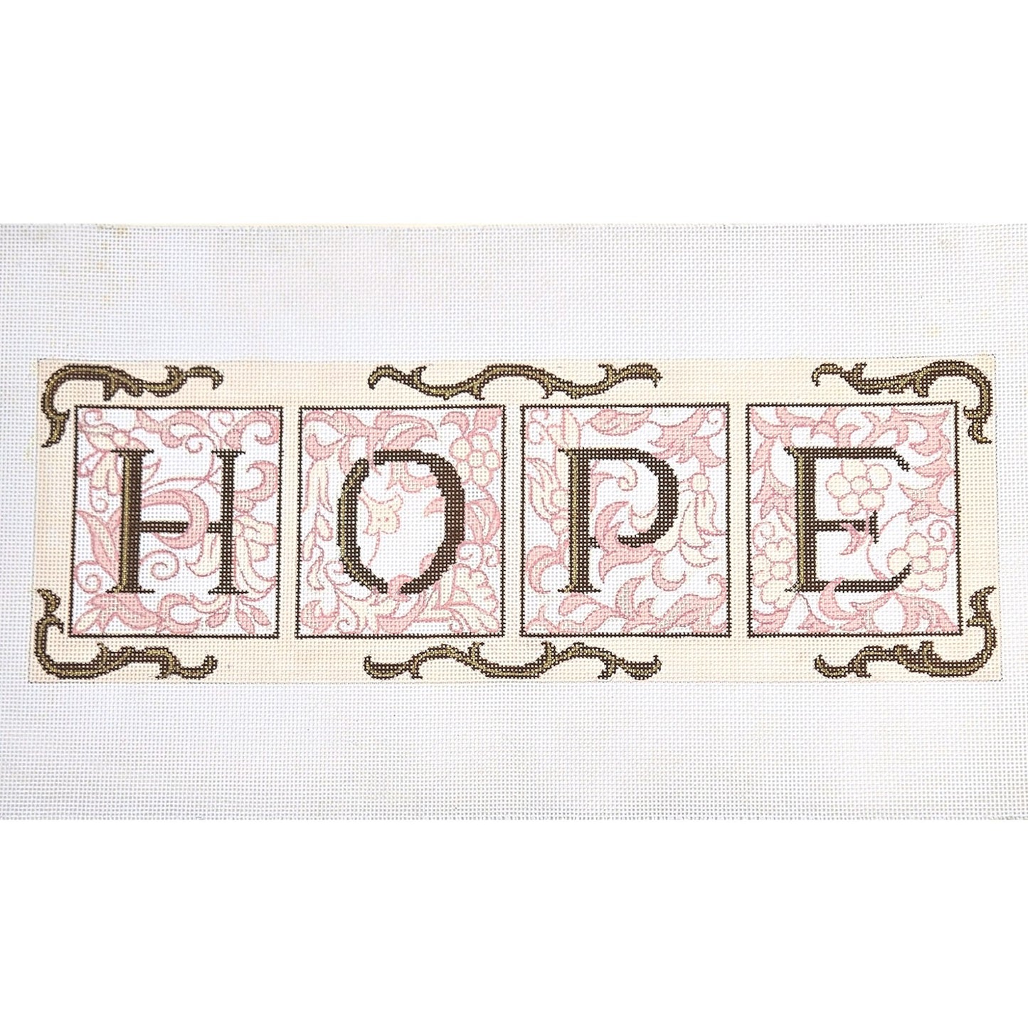 BEAUTIFUL NEEDLEPOINT CANVAS:  HOPE  GG0