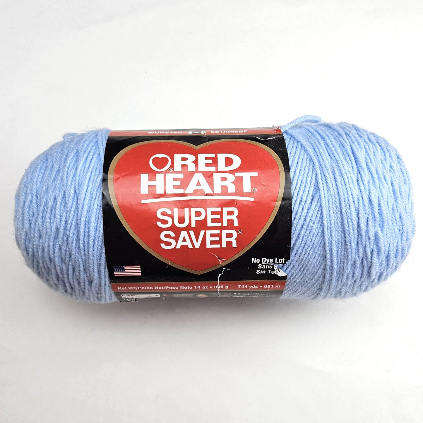 1 SKEINS RED HEART SUPER SAVER YARN:  LIGHT BLUE    LF0