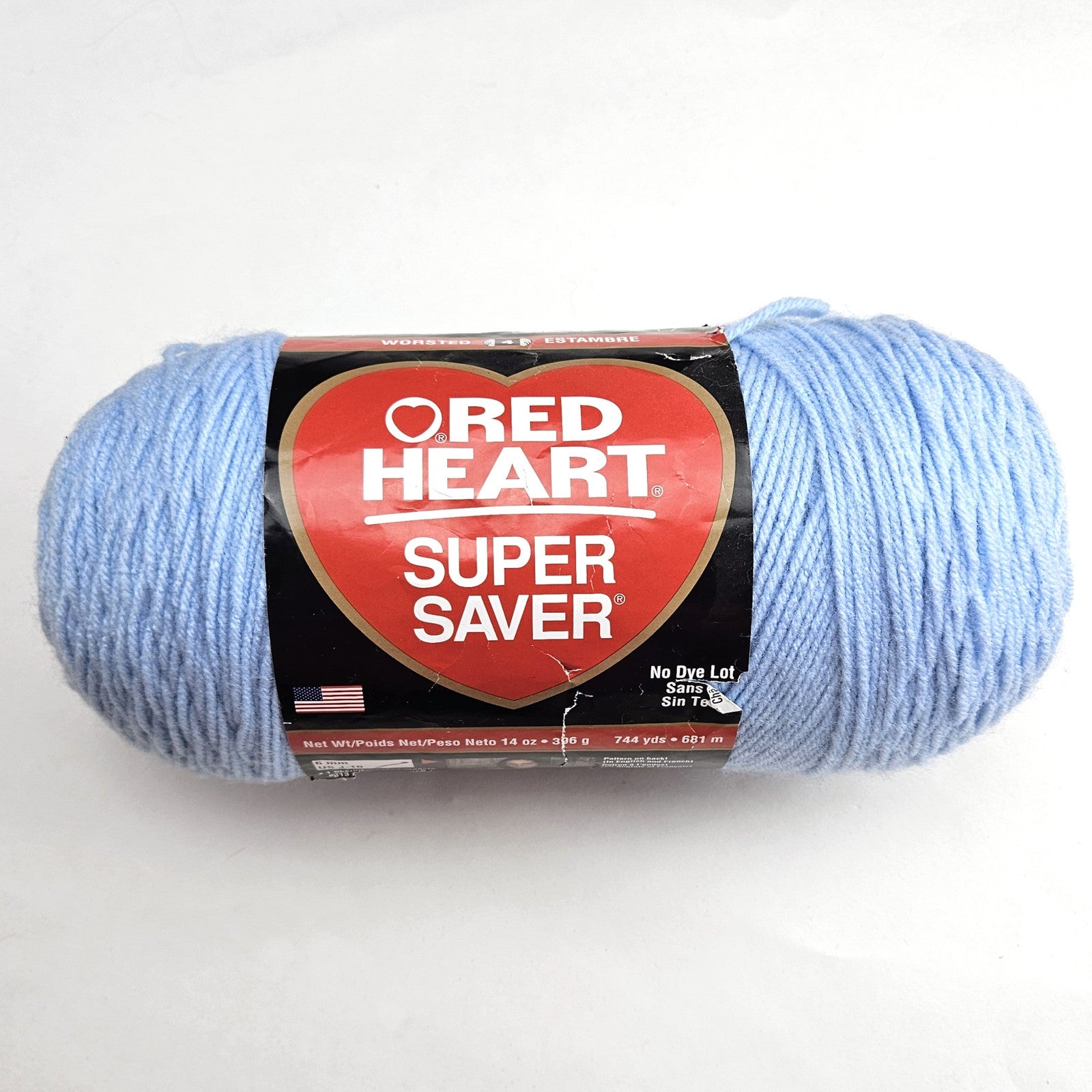 1 SKEINS RED HEART SUPER SAVER YARN:  LIGHT BLUE    LF0