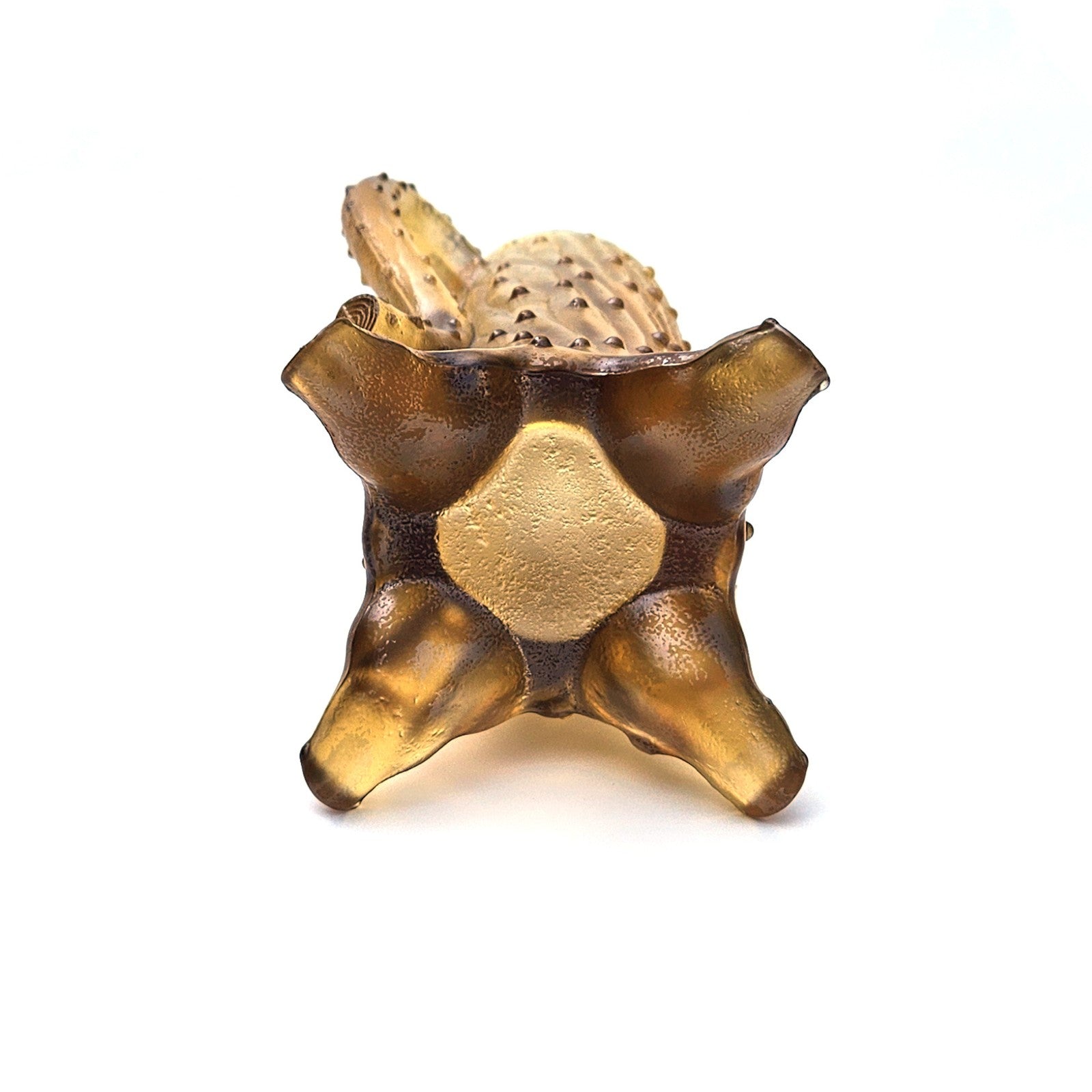 VINTAGE L.G. WRIGHT NORTHWOOD AMBER MAPLE TREE TOWN PUMP GLASS CREAMER    DJ4