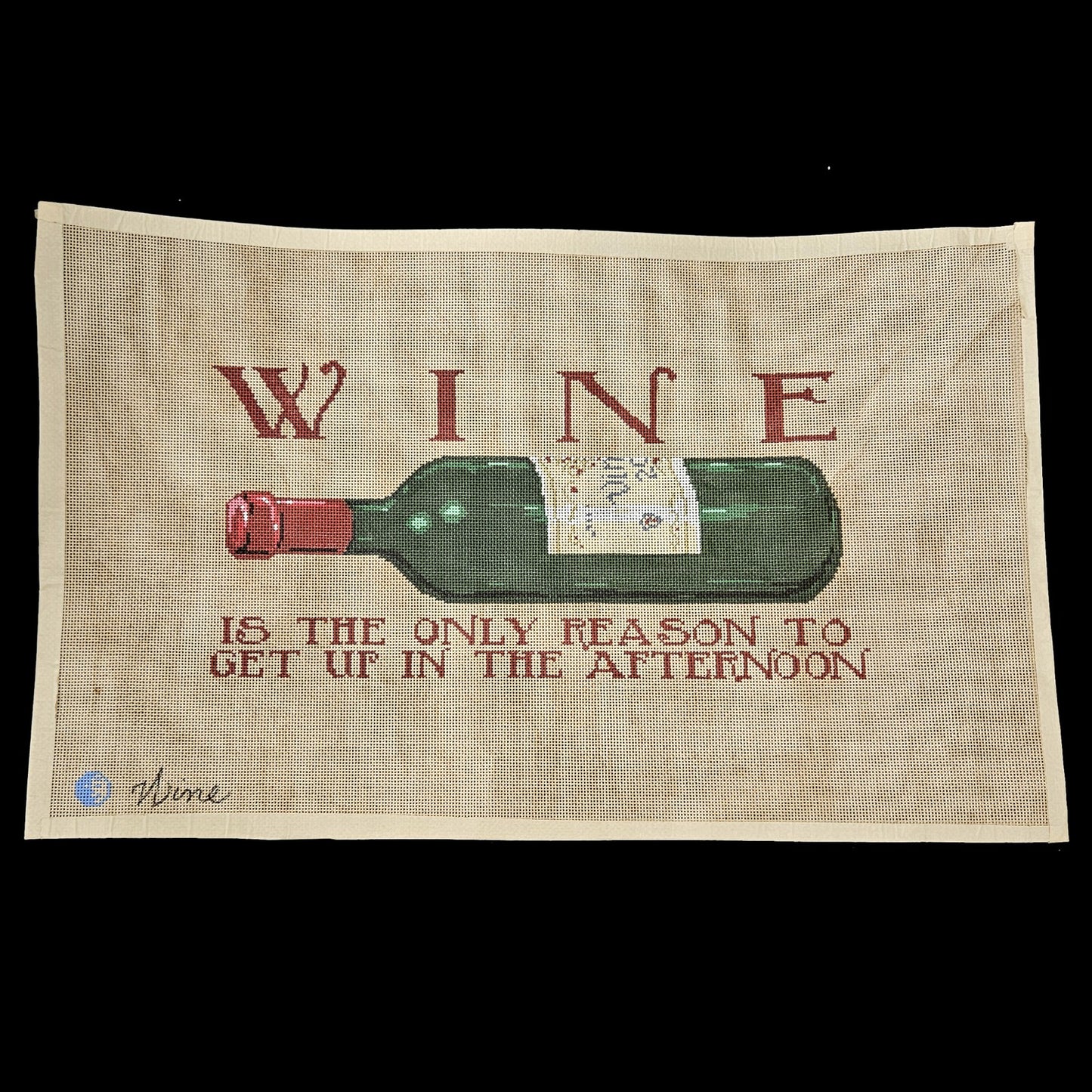 SANDRA GILMORE NEEDLEPOINT CANVAS:  WINE  BM1