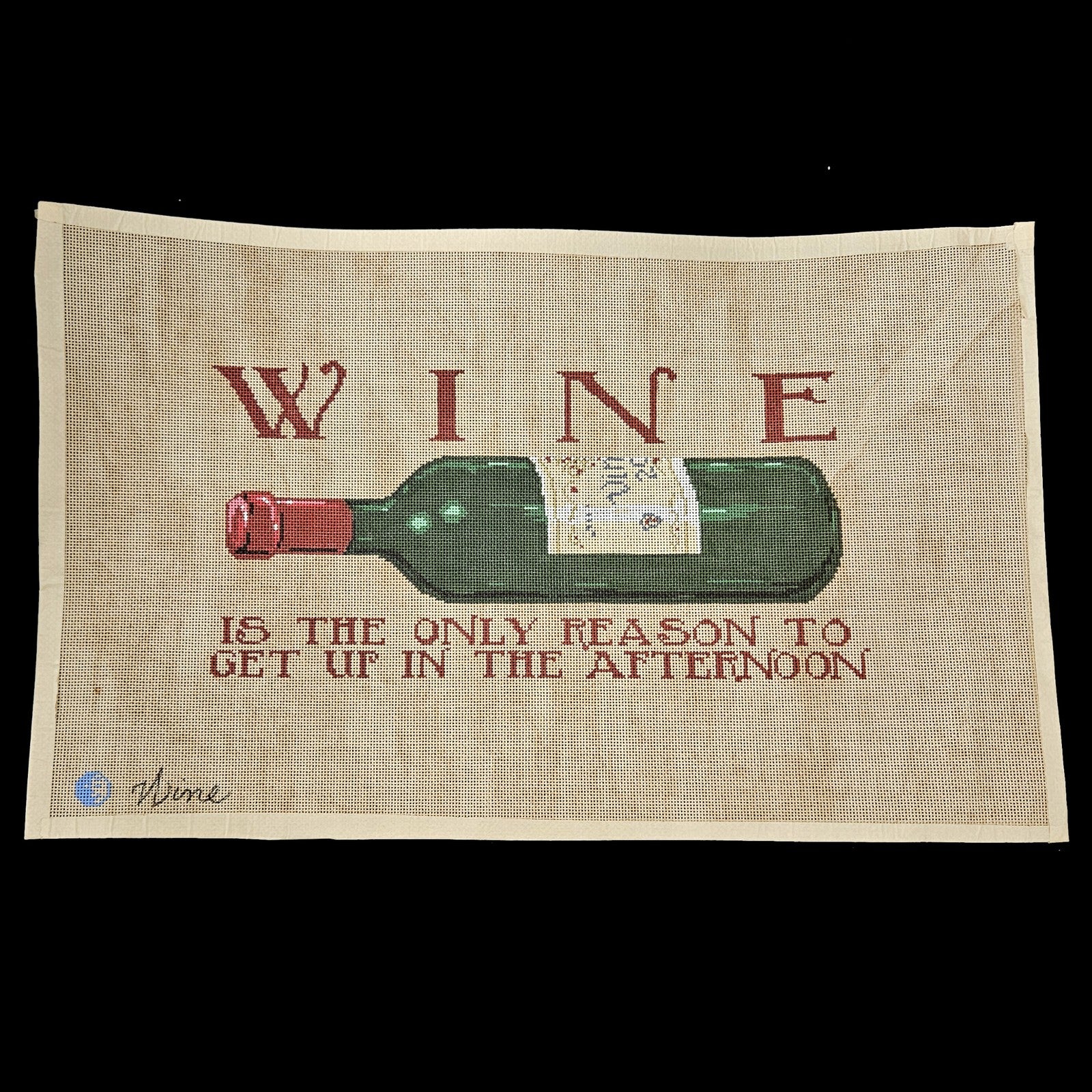 SANDRA GILMORE NEEDLEPOINT CANVAS:  WINE  BM1