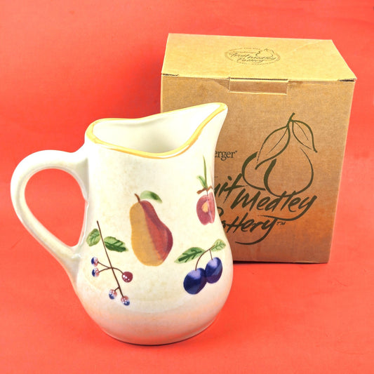 LONGABERGER FRUIT MEDLEY VITRIFIED POTTERY PITCHER0