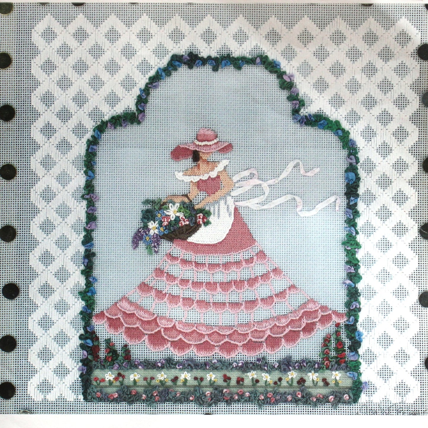 SANDY JENKINS HAND PAINTED NEEDLEPOINT CANVAS W/ SG:  SOUTHERN BELLE   BM0