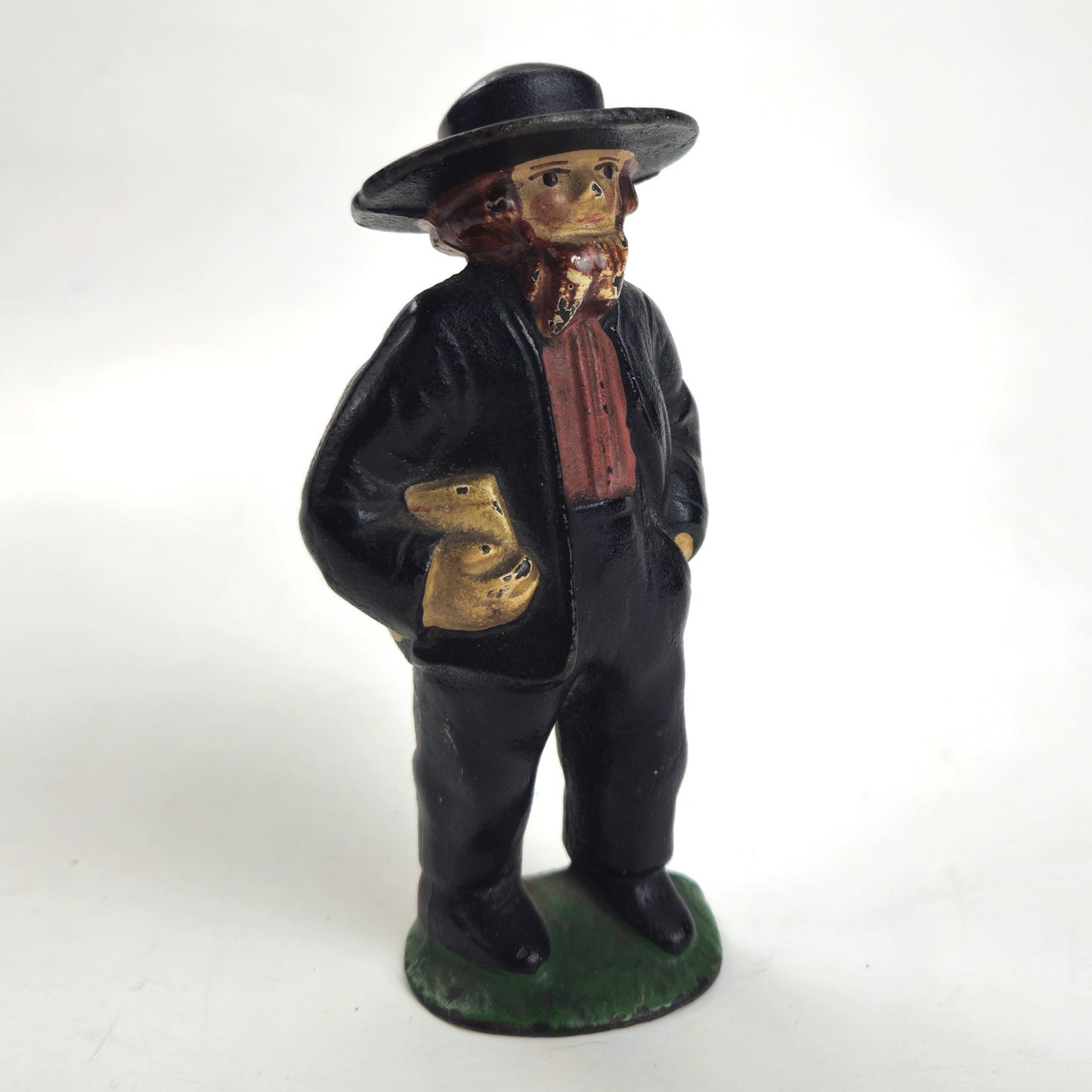VINTAGE CAST IRON AMISH MAN FIGURINE1