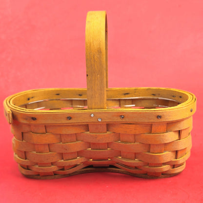 LONGABERGER SMALL BBQ BUDDY BASKET WITH 2 NIB CONDIMENT CROCKS3