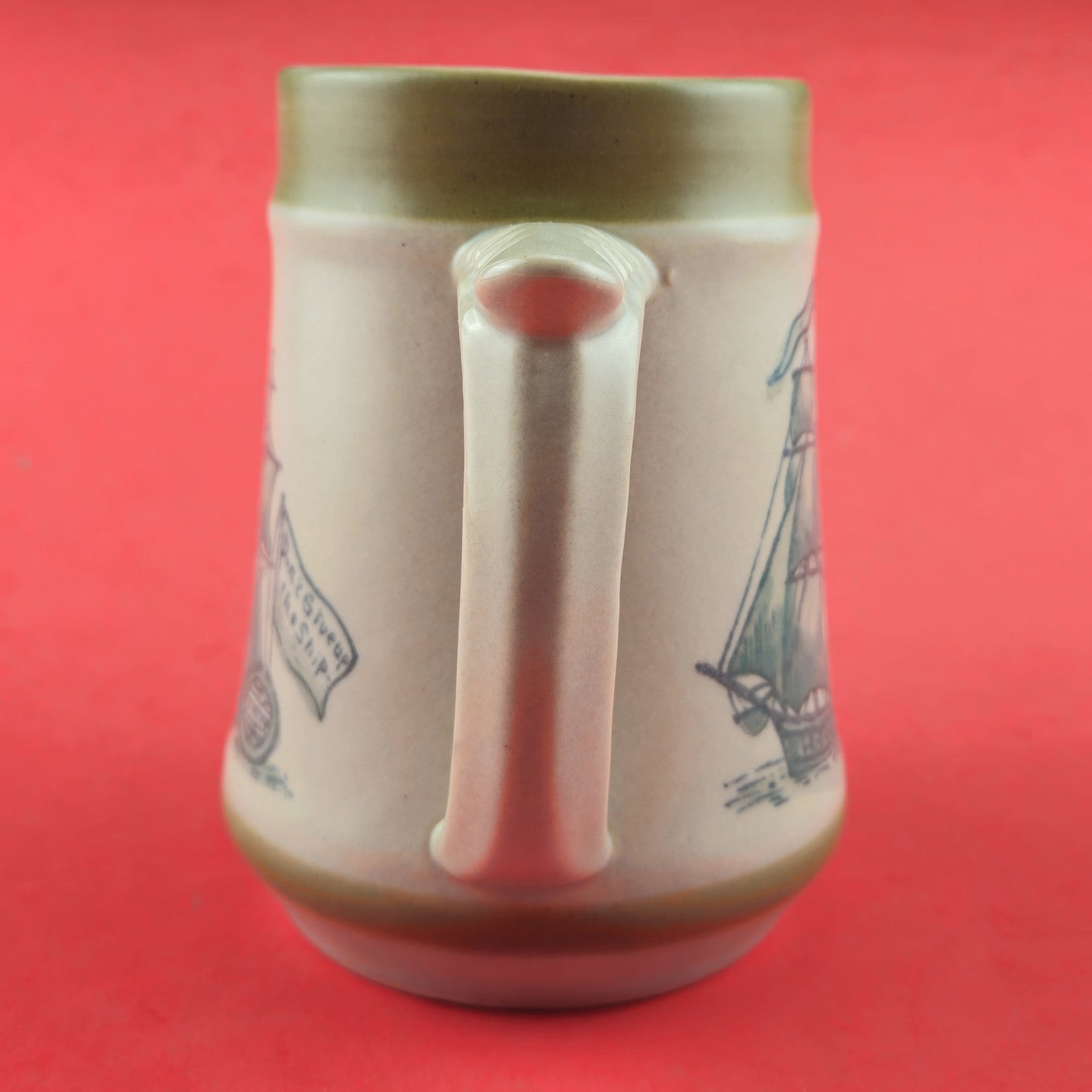 VINTAGE HOLT HOWARD STONEWARE 20 OZ STEIN TANKARD "DON'T GIVE UP THE SHIP"    LF5