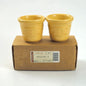 RETIRED LONGABERGER POTTERY:  BUTTERNUT 2 PK VOTIVE CANDLE HOLDERS0
