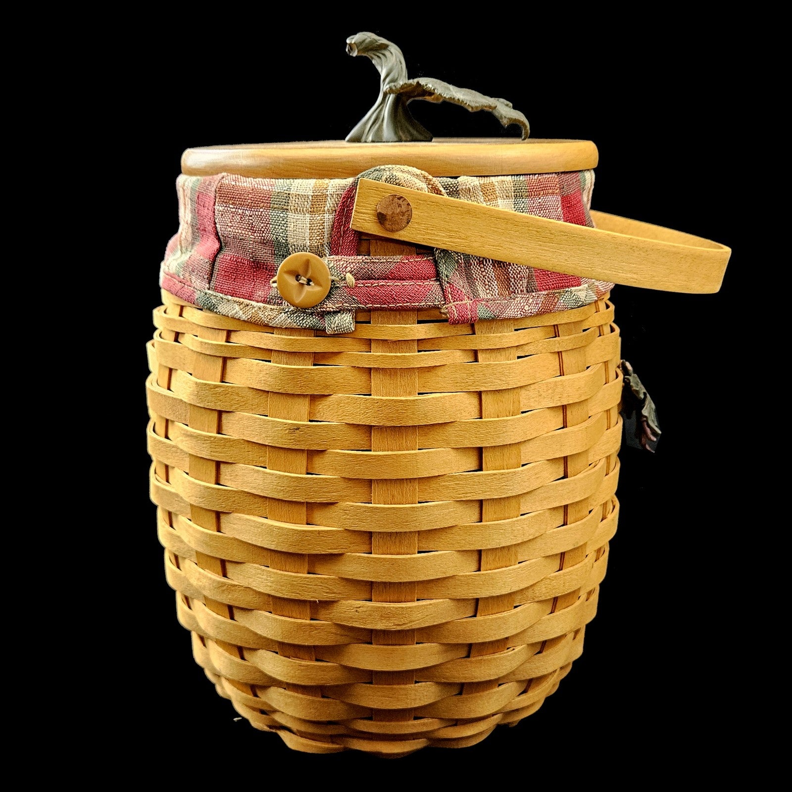 2000 LONGABERGER CELEBRATIONS PUMPKIN BASKET:  LINER, PROTECTOR, TIE ON5