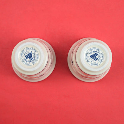 LONGABERGER POTTERY:  WOVEN TRADITIONS 2 PK VOTIVE CANDLE HOLDERS BLUE2