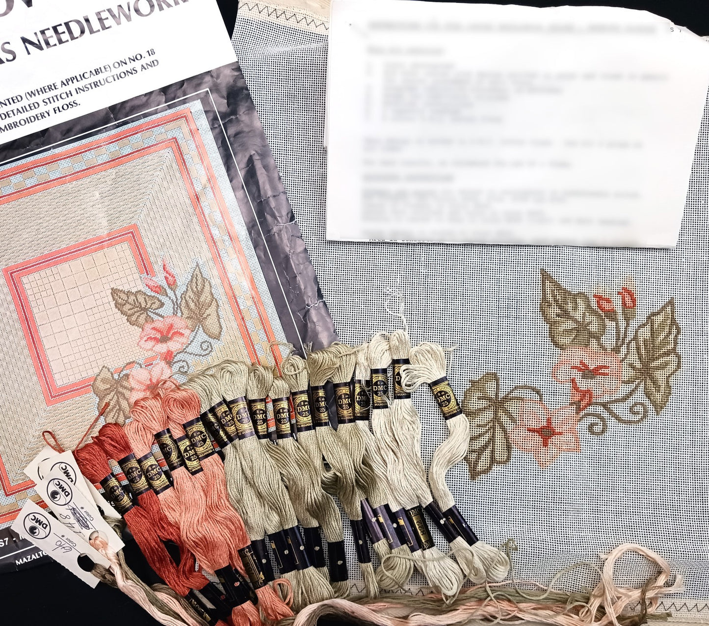 MAZALTOV'S NEEDLEPOINT KIT:  MORNING GLORIES    BM2