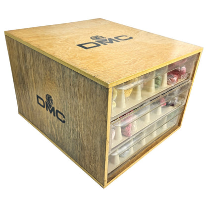 WOW! DMC EMBROIDERY FLOSS STORAGE CABINET & 322 SK DMC PEARL 3    BM0