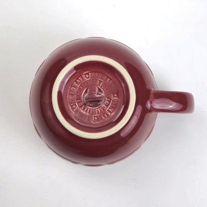 RETIRED LONGABERGER POTTERY:  WT CAPPUCCINO CUP & SAUCER PAPRIKA NIB3